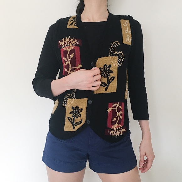 🌷 Vintage Cottagecore Knit Sweater Vest - Picture 6 of 10